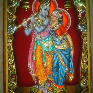 Radha Krishna Tanjore Art Painting With Frame