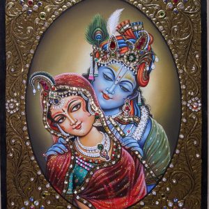 Radha Krishna Tanjore Painting With Frame