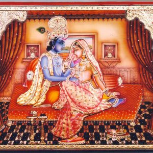 Traditional Tanjore Krishna Painting With Frame