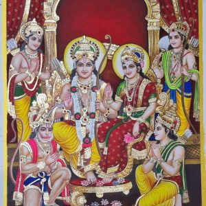 Ram Darbar Tanjore Art Painting With Frame