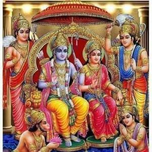 Traditional Ram Darbar Tanjore Painting With Frame