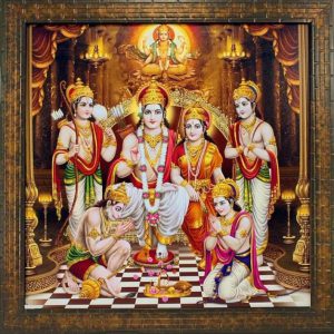 Ram Darbar Tanjore Wall Art Painting With Frame