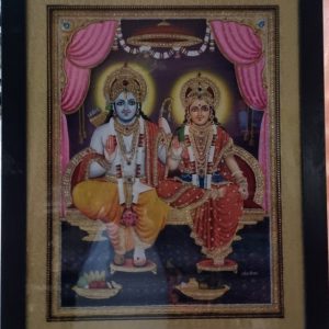 Ram Sita Tanjore Painting Wall Art With Frame