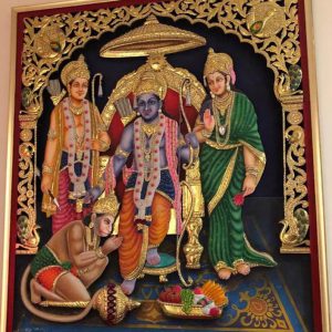Ram Sita Lakshman Tanjore Painting With Frame