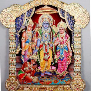 Ram Sita Lakshman Tanjore Painting With Frame
