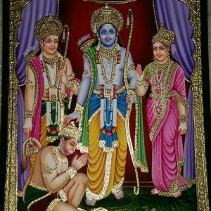 Ram Sita Lakshman Tanjore Painting With Frame
