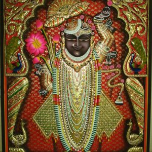 Shrinathji Tanjore Painting Wall Art With Frame