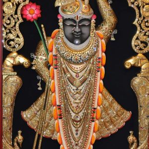 Shrinathji Tanjore Painting Wall Art With Frame