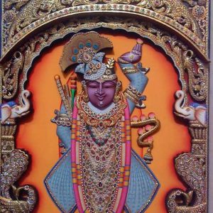 Shrinathji Tanjore Wall Art Painting With Frame