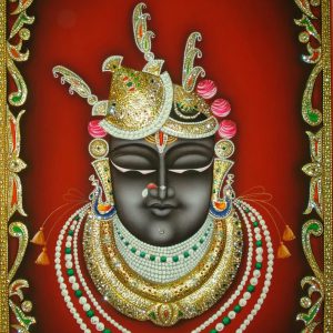 Shrinathji Tanjore Painting Wall Art With Frame