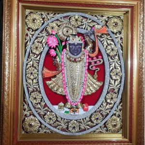 Shrinathji Tanjore Wall Art Painting With Frame