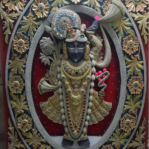 Shrinathji Tanjore Painting Wall Art With Frame