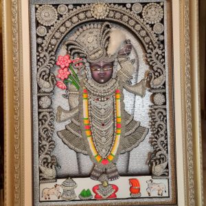 Shrinathji Tanjore Painting Wall Art With Frame
