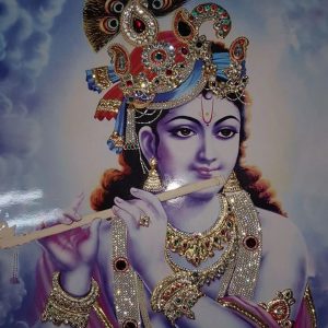 Divine Krishna Tanjore Painting with Frame