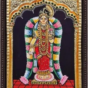 Divine Aandal Tanjore Painting With Frame