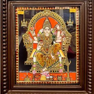 Angala Parameswari Tanjore Painting With Frame