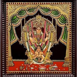Attukal Bhagavathi Tanjore Painting With Frame