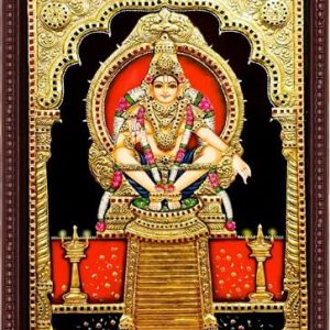 Antique Finish Ayyapan Tanjore Painting With Frame