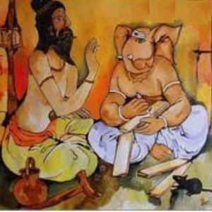 Banaras Ghat Canvas Art Handpainted paintings on Canvas Wall Art Painting C (Without Frame)