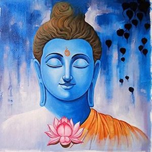 Hand-Painted Buddha Meditation paintings on Canvas Wall Art Painting (Without Frame)