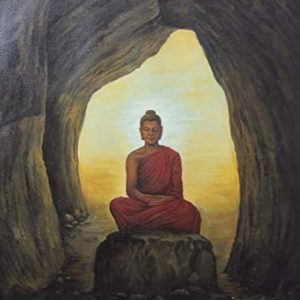 Hand-Painted Buddha Meditation Art Canvas Wall Art Painting