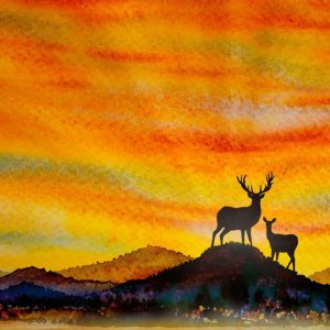 Mountain Deer Canvas Art Painting Posters And Prints On Canvas Painting Without Frame