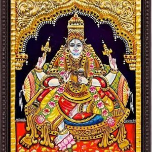 Traditional Dhanvanthri Tanjore Wall Art Painting With Frame