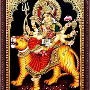 Traditional Durga Devi Painting With Frame
