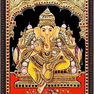 Ganesha Traditional Tanjore Painting With Frame