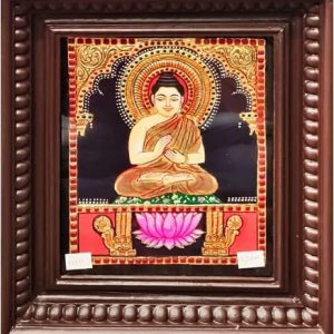 Traditional Gautama Buddha Tanjore Painting With Frame