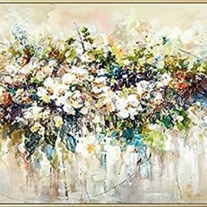 Purple flowers Painting Texture Hand-Painted Canvas Painting