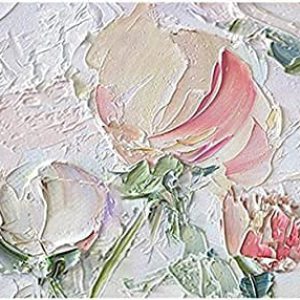 Purple flowers Painting Texture Hand-Painted Canvas Painting