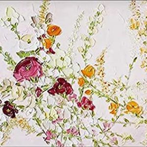 Purple flowers Painting Texture Hand-Painted Canvas Painting