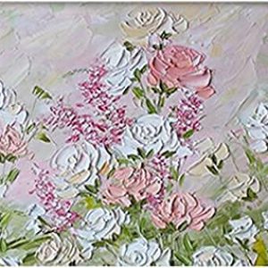 Purple flowers Painting Texture Hand-Painted Canvas Painting