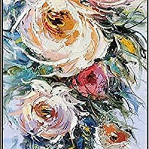 Purple flowers Painting Texture Hand-Painted Canvas Painting