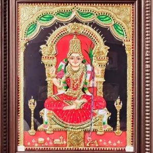 Kamatchi Amman Tanjore Painting With Frame