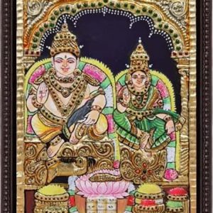 Traditional Kuber Lakshmi Painting With Frame