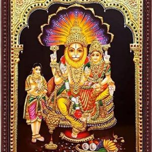 Traditional Lakshmi Narasimman Tanjore Painting With Frame