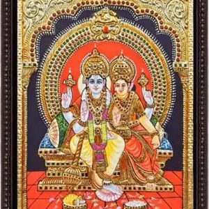 Traditional Lakshmi Narayana Painting With Frame