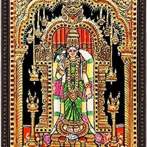 Meenakshi Traditional Tanjore Painting With Frame