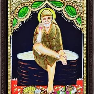 Traditional Saibaba Tanjore Painting With Frame