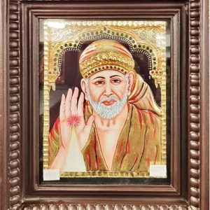 Traditional Sai Baba Tanjore Painting With Frame