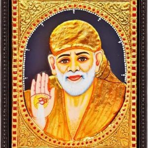 Traditional Saibaba Tanjore Painting With Frame