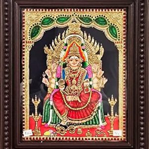 Samayapuram Mariamman Tanjore Painting With Frame