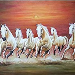 Seven Running Horses Handpainted painting Canvas Masterpiece