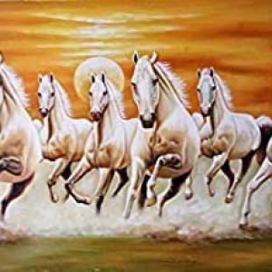 Seven Running Horses Art Handpainted painting Masterpiece