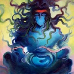 Shiva: Adiyogi in Meditation Hand Painted On Canvas No Frame