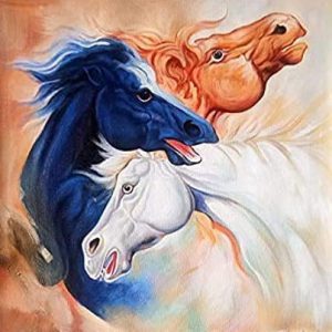 Graceful Horse Head Handpainted paintings on Canvas Wall Art Painting (Without Frame)