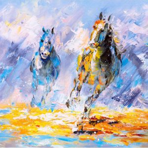 Running Horse Canvas Art Painting Posters And Prints On Canvas (Without Frame)