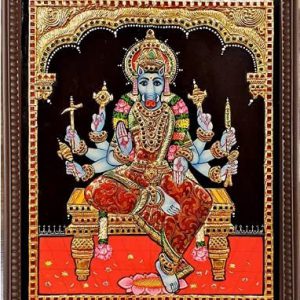 Varahi Amman Tanjore Painting Wall Art With Frame